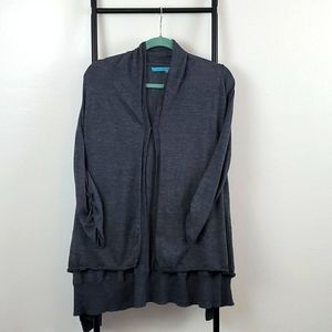 Alice+Olivia gray cardigan sweater open front size XS